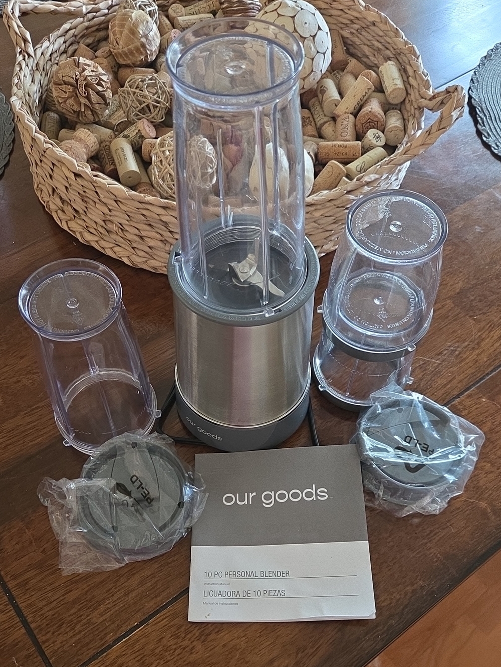 Life Is Good Stainless Steel Personal Blender with Clear Cups